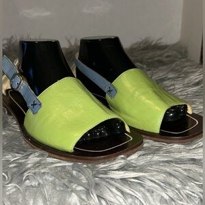 VTG GIRAUDON SPORT NEW YORK Leather Gladiator Sandals Sz38/US9 HTF RARE